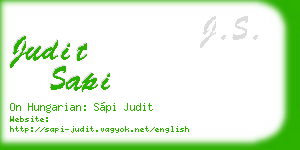 judit sapi business card