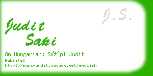 judit sapi business card